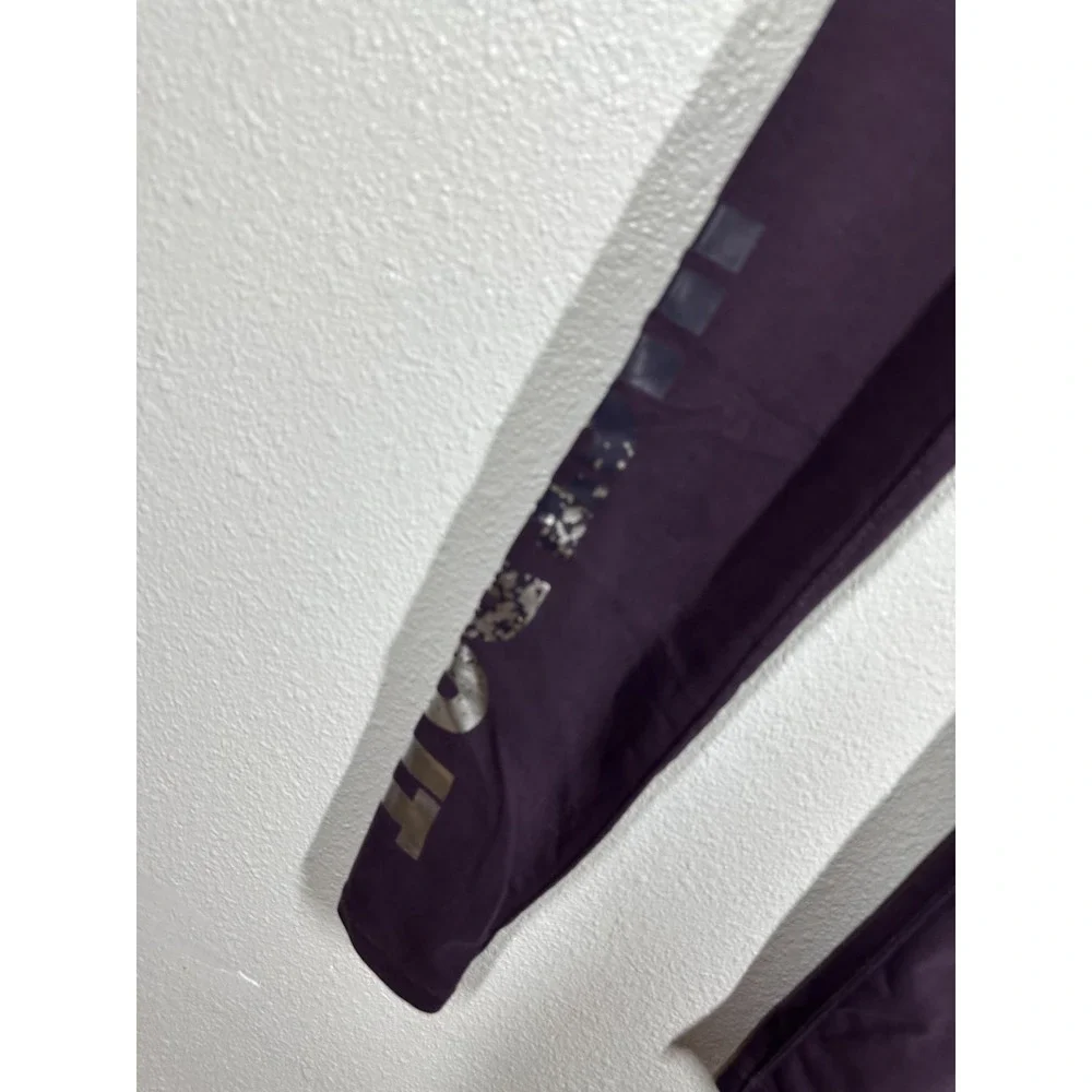 Nike Leggings Womens XS Purple Just Do It‎ Swoosh Cotton Blend Stretch Athletic